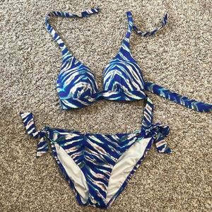 Blue printed Victorias secret bikini